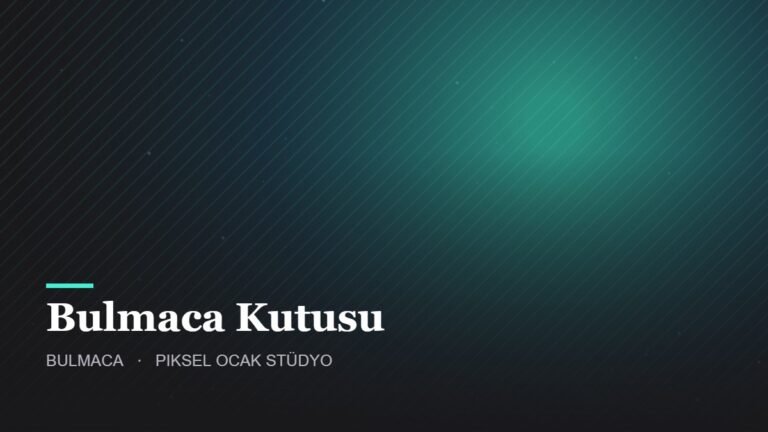 Bulmaca Kutusu – Bulmaca oyunu kapak görseli